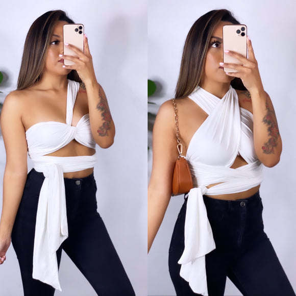 WRAPPED AROUND MY FINGER TOP (WHITE)