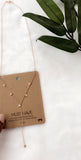 Small Chain Disc Lariat Necklace